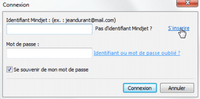 S'inscrire à Mindjet Connect