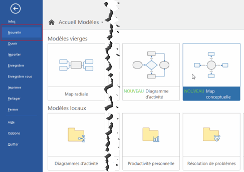 Ouvrir une map diagramme